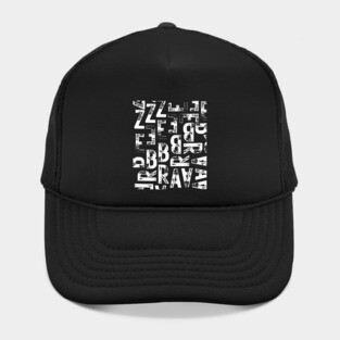 Zebra Mosaic - Typography Art - Postmodern & Grunge Hat