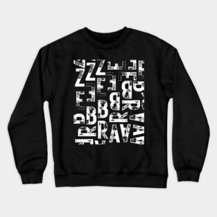 Zebra Mosaic - Typography Art - Postmodern & Grunge Crewneck Sweatshirt