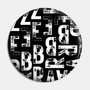 Zebra Mosaic - Typography Art - Postmodern & Grunge Pin