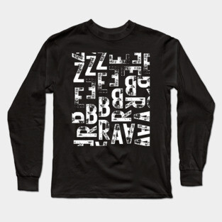 Zebra Mosaic - Typography Art - Postmodern & Grunge Long Sleeve T-Shirt