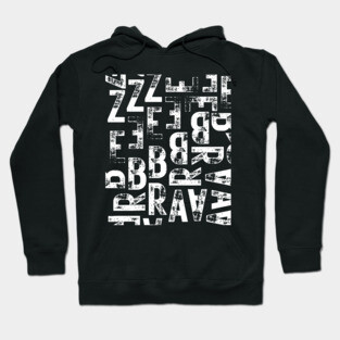 Zebra Mosaic - Typography Art - Postmodern & Grunge Hoodie