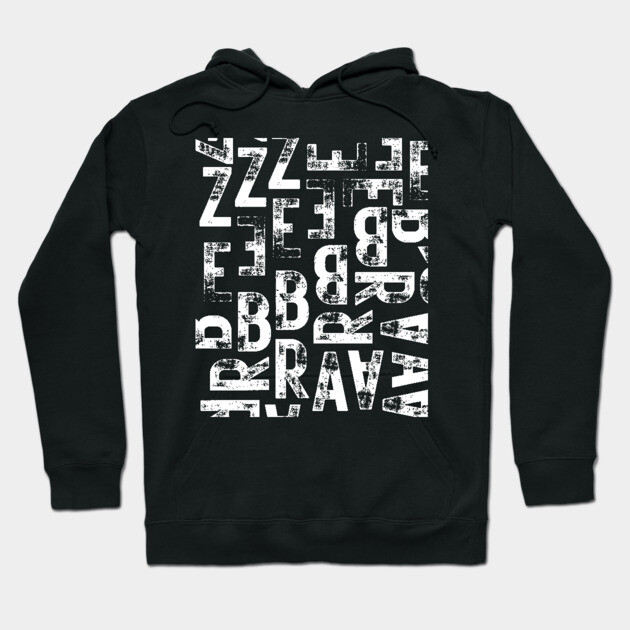 Zebra Mosaic - Typography Art - Postmodern & Grunge Hoodie by TuncGK
