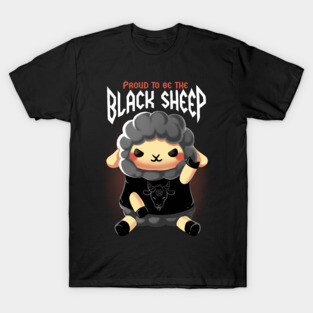 Black Sheep Metal - Funny Cute Animal - Rock Music T-Shirt