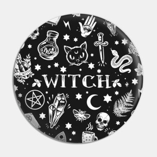 WITCH pattern Pin