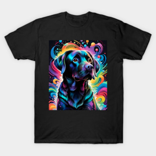 Black Lab Puppy Pop Art T-Shirt
