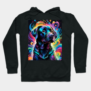 Black Lab Puppy Pop Art Hoodie