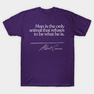 Albert Camus Typography Gift T-Shirt
