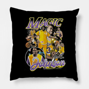Magic Johnson Vintage Bootleg Pillow