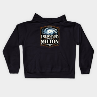 I Survived Hurricane Milton Florida 24 - Eye Voodoo Kids Hoodie