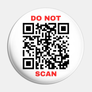 QR Code Rick Roll T-Shirt Pin