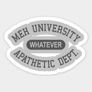 Apathetic Department Sticker