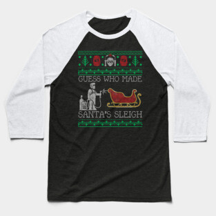 Christmas Welder Welding Xmas Funny Welder Ugly Christmas Sweater Baseball T-Shirt