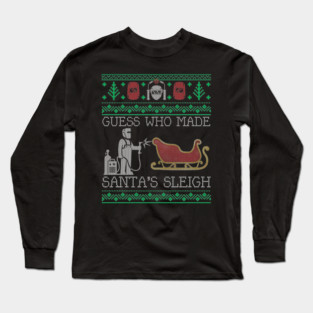 Christmas Welder Welding Xmas Funny Welder Ugly Christmas Sweater Long Sleeve T-Shirt