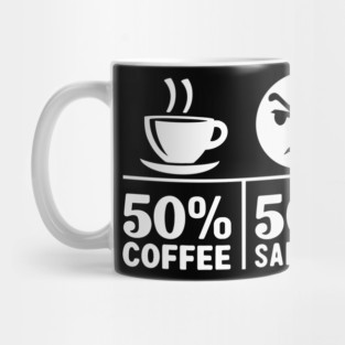 50% Coffee 50% Sarcasm Caffeine Addict Workplace Humor Mug