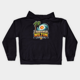 I Survived Hurricane Milton Florida 24 - Eye Voodoo Kids Hoodie