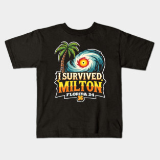 I Survived Hurricane Milton Florida 24 - Eye Voodoo Kids T-Shirt