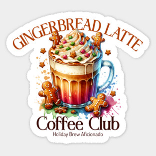 Gingerbread Latte Coffee Club Sticker