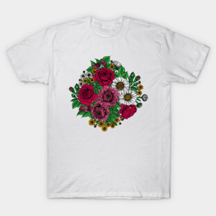 Bouquet of autumn flowers T-Shirt