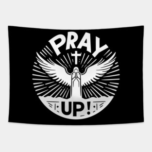 Pray Up Tapestry