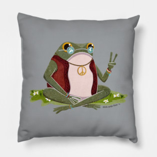Hippie Frogson the Frog Pillow