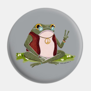 Hippie Frogson the Frog Pin