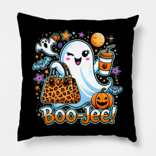 Funny Halloween Ghost Boo jee, Pumpkin Pillow