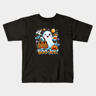 Funny Halloween Ghost Boo jee, Pumpkin Kids T-Shirt