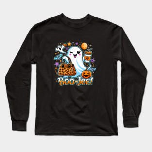 Funny Halloween Ghost Boo jee, Pumpkin Long Sleeve T-Shirt
