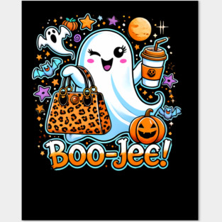 Funny Halloween Ghost Boo jee, Pumpkin Posters and Art