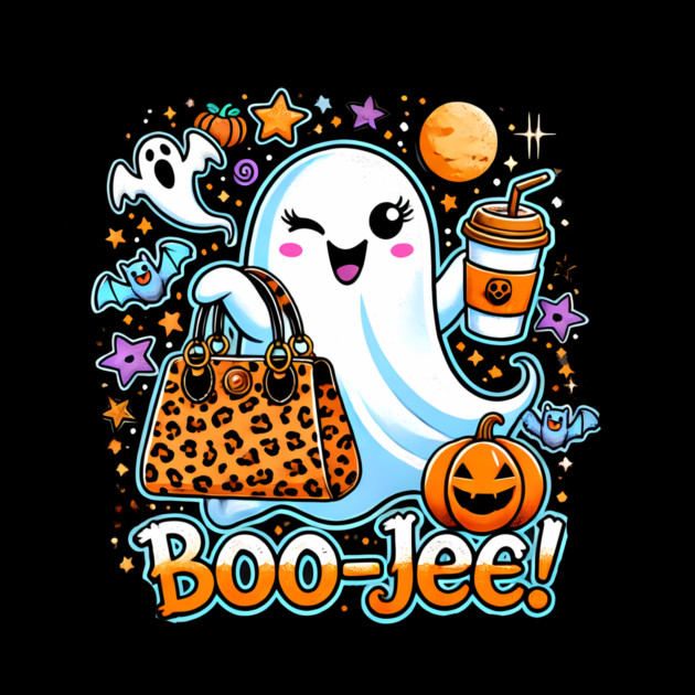 Funny Halloween Ghost Boo jee, Pumpkin by logiamerch