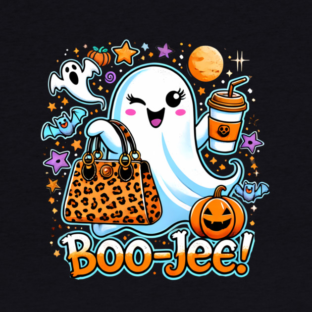Funny Halloween Ghost Boo jee, Pumpkin by logiamerch