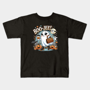 Funny Halloween Ghost Boo jee, Pumpkin Kids T-Shirt