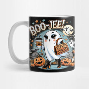 Funny Halloween Ghost Boo jee, Pumpkin Mug