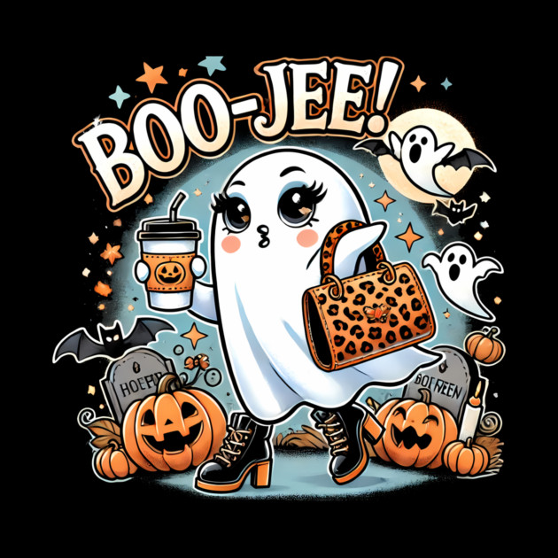 Funny Halloween Ghost Boo jee, Pumpkin by logiamerch