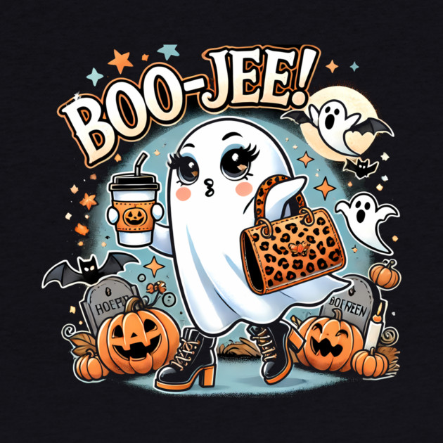 Funny Halloween Ghost Boo jee, Pumpkin by logiamerch