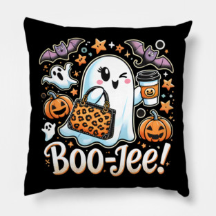 Funny Halloween Ghost Boo jee, Pumpkin Pillow