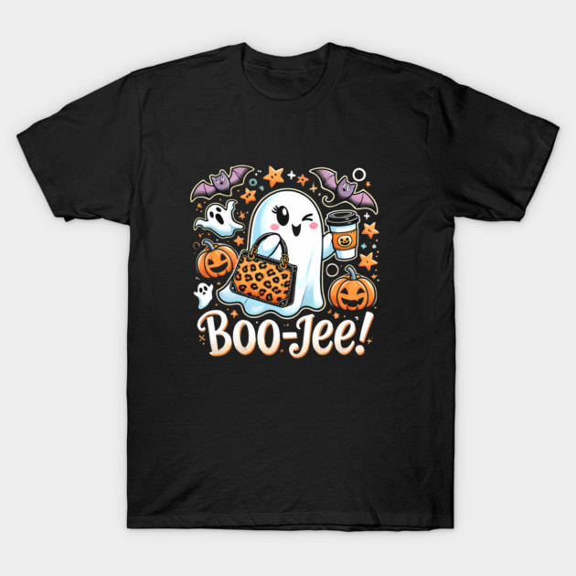 Funny Halloween Ghost Boo jee, Pumpkin T-Shirt by logiamerch