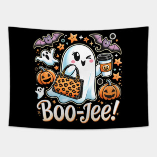 Funny Halloween Ghost Boo jee, Pumpkin Tapestry