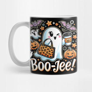 Funny Halloween Ghost Boo jee, Pumpkin Mug