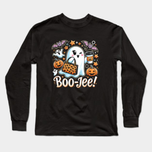 Funny Halloween Ghost Boo jee, Pumpkin Long Sleeve T-Shirt