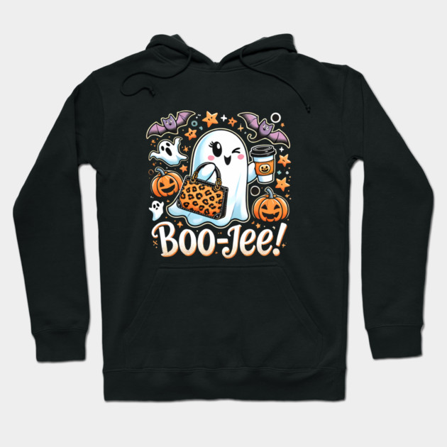 Funny Halloween Ghost Boo jee, Pumpkin Hoodie by logiamerch