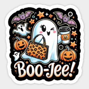 Funny Halloween Ghost Boo jee, Pumpkin Sticker