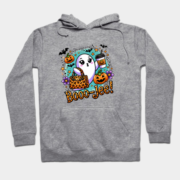 Funny Halloween Ghost Boo jee, Pumpkin Hoodie by logiamerch