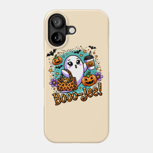 Funny Halloween Ghost Boo jee, Pumpkin Phone Case by logiamerch