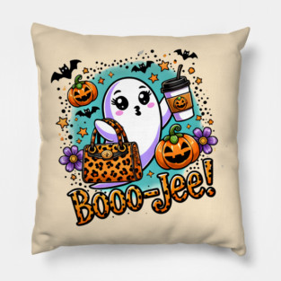 Funny Halloween Ghost Boo jee, Pumpkin Pillow