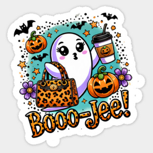 Funny Halloween Ghost Boo jee, Pumpkin Sticker