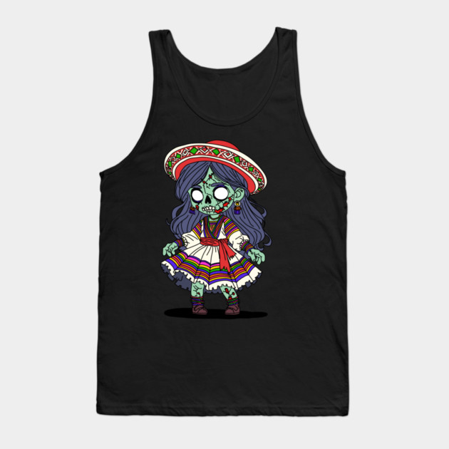 Cute Peruvian Zombie Tank Top by H. R. Sinclair