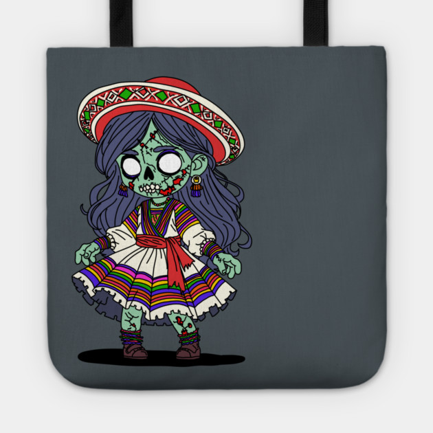 Cute Peruvian Zombie Tote by H. R. Sinclair