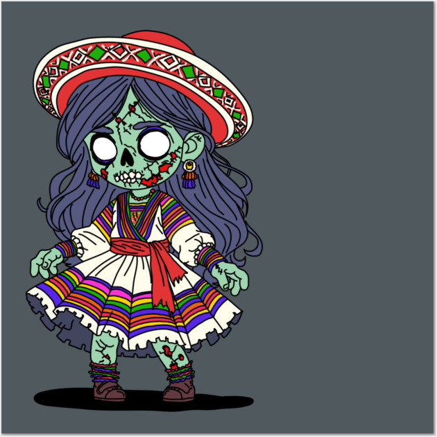 Cute Peruvian Zombie Wall Art by H. R. Sinclair