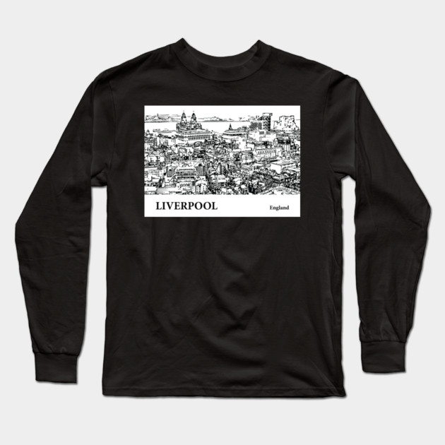 Liverpool England Long Sleeve T-Shirt by Lakeric